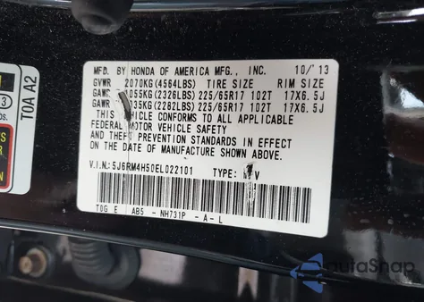 2014 Honda Cr-V Ex z USA, uszkodzony, nr VIN 5J6RM4H50EL022101